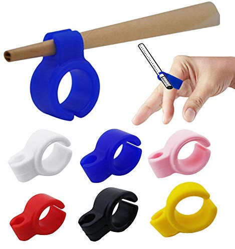 HshDUti Home Quitting Smoking Creative Silicone Cigarette Holder Ring Rack for Regular Smoke Accessories - Random Color