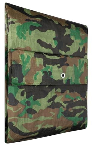 KOTARBAU® Bâche de Protection Extérieur - Polyéthylène - 3 x 4 m - Camouflage - 80 g/m² - Bâche avec œillets - Anti UV - Toile de Protection - Couverture Impermeable Exterieu