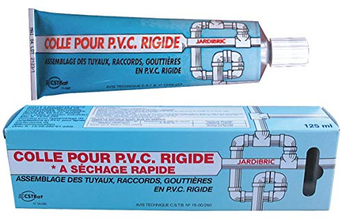 Jardibric - Colle PVC 125 ml à Solvant - Colle Tuyau PVC Pression pour Assemblage et Étanchéité Plomberie Arrosage