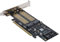 Cablecc PCI Express PCI-E 3.0 & Dual SATA auf NGFF NVME MSATA M-Key B/M-Key SSD Card Adapter 3-in-1