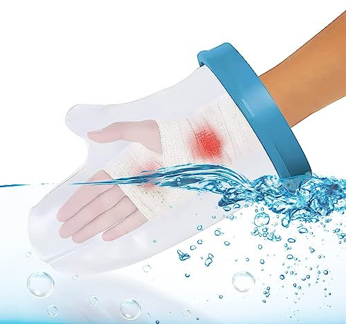 wlertcop Waterproof Cast Cover Waterproof Finger Cover Shower Arm Forearm Shower Protector Waterproof Hand Cover Finger Protectors for Shower Wounds Arm Cast Protectors Shower Finger Cover & Adults