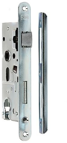Einsteckschloss Zimmertür 72/40 mm PZ BB WC Haustürschloss Türschloss Haustür Door Lock Kastenschloss Türschloss Innentür Schloss mit Schließblech Verzinkt DIN rechts und links (PZ Profilzylinder)