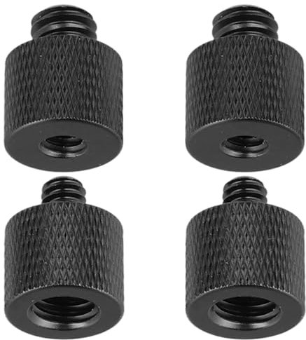 4St Mikrofonständer Adapter, 1/4 Männlich auf 3/8 Weiblich und 3/8 Männlich auf 1/4 Weiblich Stativ Schraube Adapter Kamera Schrauben Adapter set für Mikrofonständer Stativ Kamerahalterung