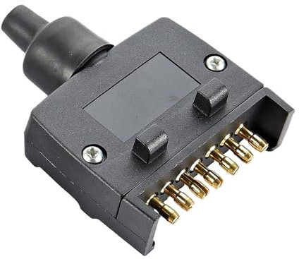 Spina Adattatore per Rimorchio | Connettore Rimorchio 7 Poli - Presa Impermeabile Compatta Durevole per Attrezzatura Esterna Veicoli Ricreazionali