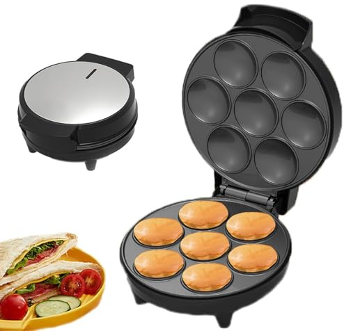 Electric Cupcake Maker with Non-Stick Coating and Double-Sided Heating for Easy Baking of Snacks and Desserts