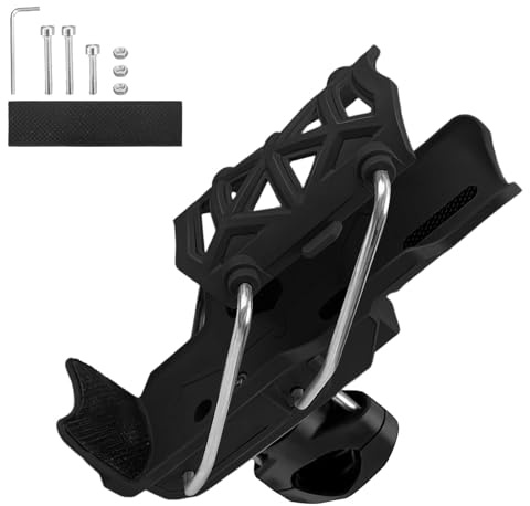 SHENGYIG Portabottiglie per Bicicletta, Girevole a 360° | Porta Bottiglie Adattivo, Struttura a Morsetto Automatico, Portabottiglie per Moto, con Accessori, per Biciclette e Moto