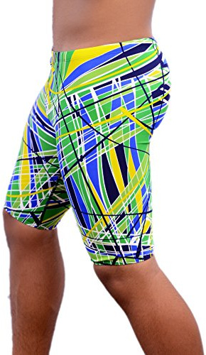 Adoretex Boy's/Men's Printed Pro Athletic Jammer Swimsuit Swim Shorts, Kelly Green, 32