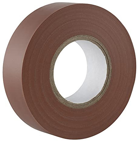 GOCABLETIES - Ruban adhésif isolant électrique marron - 19 mm x 20 m - résistant, autocollant - protèger, regrouper, réparer des câbles - 1 rouleau
