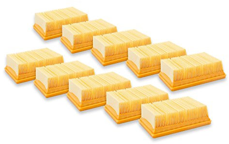 vhbw Set 10x Flachfaltenfilter Ersatz für Kärcher 2.863-005.0, KFI 4410 für Staubsauger - Filterelement