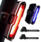 Luce Bici Posteriore 110 Lumen Potente - Luci Bicicletta Led 5 Modalità Rosso/Blu, Impermeabile IP64, Ricaricabile USB C, Supporti a Sgancio Rapido per Sella & Reggisella, DONPEREGRINO B2