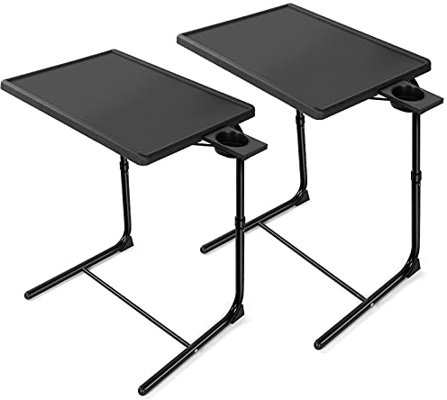 HUANUO Folding Tv Tray 2 pack Black