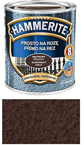 Hammerite Vernice protettiva in metallo, antiruggine, 0,7 l, colore a scelta 0,75 (martelletto marrone)
