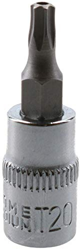T20 1/4 Drive Tamper Proof Torx Star Bit 37mm Tamper Torx Chrome Vanadium Steel