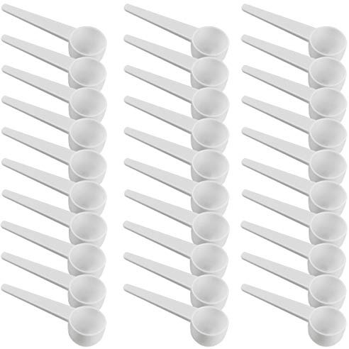 Twdrer 40-Piece 15ml Measuring Spoons, Long Handle, Disposable Plastic