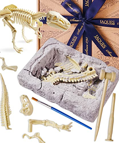 Jaques of London Dinosaur Toys - Boys' Dinosaur Fossil Dig Kit with Excavation Tools