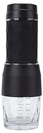 Machine À Café Portable, Cafetière Mini Machine À Espresso Électrique À Pression Manuelle, Machine À Espresso De Voyage Compatible Avec Capsules Et Café Moulu Pour Utilisation En Plein Air(Noir)