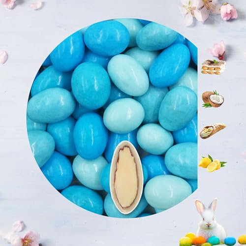 EinsSein 0,5kg Schokoladeneier Osterei Schoko Geschmacksmix hellblau-blau | Schokoladeneier für Kinder Erwachsene | Schokoei Ei für Ostern | Leckere Ostersüßigkeiten Süßigkeiten für die Osterhasen