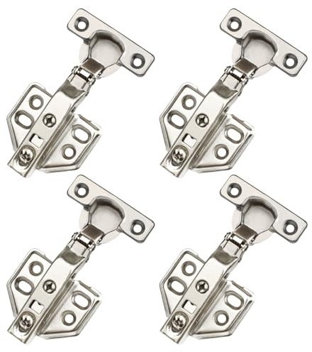 CVIUYO 4 Pcs 26mm Soft Close Cabinet Hinge 90 Degree Full Overlay Kitchen Door Hinge Concealed Kitchen Cupboard Hinges Cupboard Door Hinges with Screws