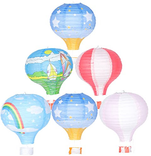 ANDRESLAD 6pezzi Lanterna Di Carta Colorata Forma Creativa Per Decorazioni Festive Per Feste Di Compleanno e Eventi Atmosfera Magica e Decorazioni Fai Te Per Interni Ed Esterni