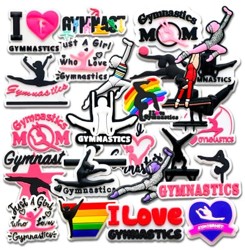 Sports Shoe Decoration Charms for Clog, Softball Baseball Basketball Volleyball Soccer Swimming Hockey Cheerleading Gymnastics Ballet Charms Accessories for Adults, S, Polyvinyl Chloride, No Gemstone