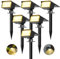 kolpop Luces Solares LED Exterior Jardin [6 Piezas/77 LEDs],3000K Cálido Luz Solar Exterior,Impermeable IP65,1800LM Focos Solares para Patio,Piscina,Macetas,Suelo,Calzada,Terraza,Césped,Carril