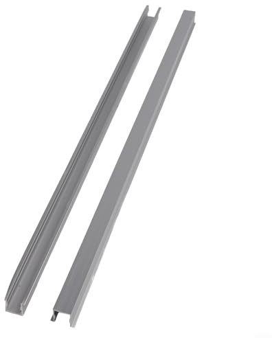 Fauhapyway Kit de herrajes para puertas correderas de aleación de aluminio con sistema de suspensión superior de rueda guía inferior para instalación plegable máxima de 60 kg, 2 piezas (riel de puerta