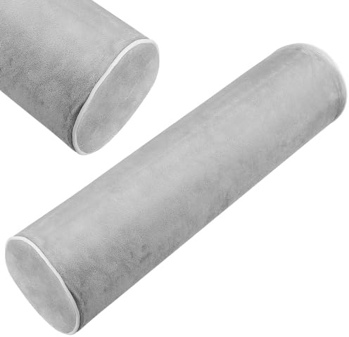 Uonlytech Almohada Cilíndrica Que No se Deforma para Dormir de Espuma Viscoelástica Soporte Lumbar Almohada Redonda Cervical y Diseño Ergonómico para Dormir de Espaldas