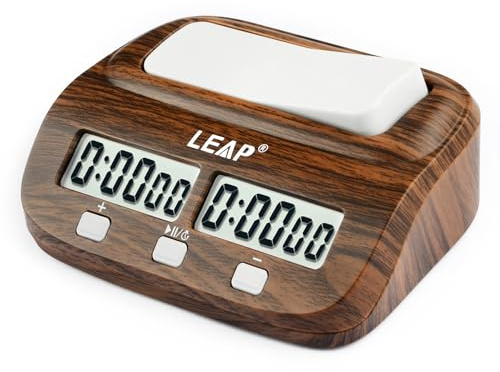 Reloj de ajedrez Digital con retardo de bonificación, Temporizador portátil con Funciones de Torneo y Tiempo de bonificación, Temporizador Profesional para Juegos de Mesa