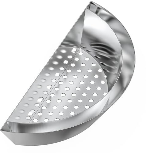 onlyfire Cestino per carbonella, griglia con serbatoio d'acqua, supporto per bricchetti in acciaio inox, per barbecue Weber da 56,9 cm e altre griglie a carbone simili