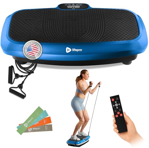 LifePro Turbo 3D Vibration Plate Exercise Machine for Home, Dual Motor Oscillation & Pulsation, Whole Body Workout Equipment (Blue)