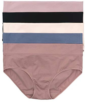 Felina Pima Cotton Hipster Underwear 5-Pack (City Basics, Large) | Women’s Cotton Underwear Multipack | Soft Breathable Hipster Panties for Women | Everyday Comfort Undies | Flattering Coverage