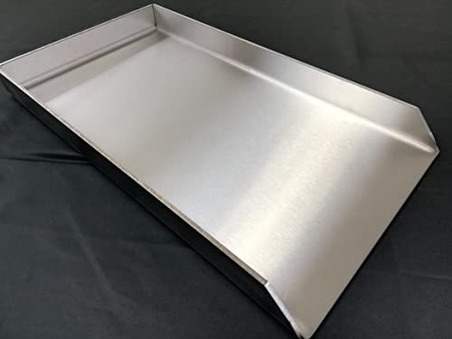 KOCH #43 PLANCHA 45 x 25 x 4cm - Grillpfanne Grillplatte Burgerplatte Steakpfanne Teppanyaki – Hochwertig + Massiv - Edelstahl V2A Stärke 4mm 4,7KG – für Grill oder Ofen made in Germany
