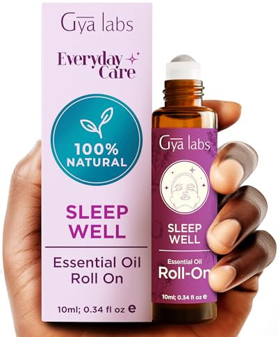 Gya Labs Sleep Well Essential Oil Roll on - 100% reines und natürliches Aromatherapie-Schlaföl für guten Nachtschlaf - Mischung mit beruhigenden Ölen wie Kamille & Lavendelöl (10ml)