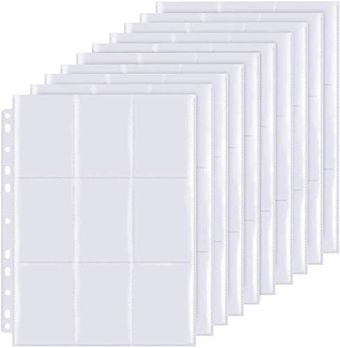 LISOPO 270 Pockets Sammelkarten 15 Seiten Pro 18-Pocket Pages(Doppelseitiges Display) -Standard-Größe, Sammelmappe, Neutral, Transparent Sammelkartenzubehör