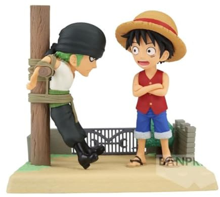 Banpresto - World Collectable Figure - Log Stories - Figurine de Collection One Piece - Monkey D. Luffy & Roronoa Zoro