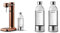 AARKE AAC3 Copper Carbonator Wassersprudler, Kupfer, Regular & 2er-Pack PET-Flaschen für Wassersprudler Carbonator 3, BPA-frei mit Details in Edelstahl, 800ml, AASPB1-STEEL