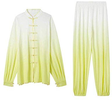 SUNMME Tai-Chi-Uniform für Herren, traditionelle chinesische Kampfsportanzüge, Farbverlauf, langärmelige Kung-Fu-Kleidung, BL