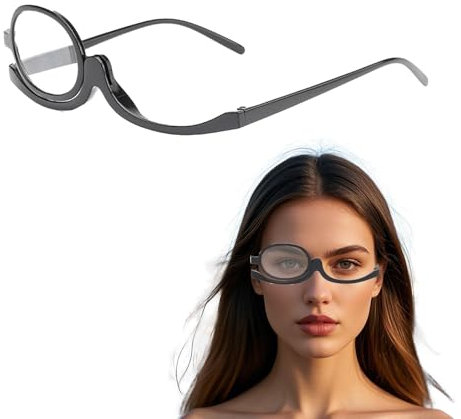 Yphzmtz Make-up-Brille, Reversible Linsen-Falt-Lesebrille, Schwenkbare Make-up-Brille für Mädchen, Frauen - 2.5