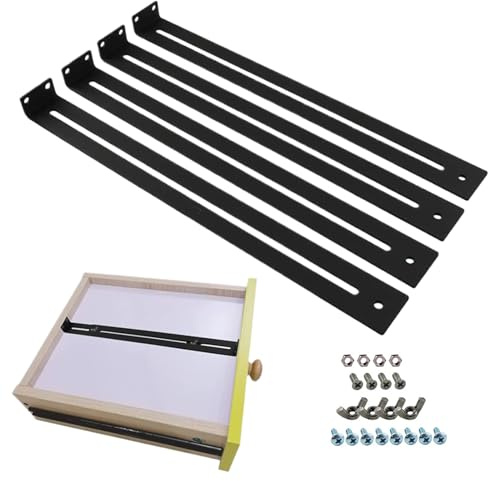 Kit di riparazione del cassetto Calcamento, di riparazione del cassetto,Staffe di montaggio del kit di riparazione di mobili - 4x Strumento di supporto inferiore Set con viti, rinforzo e rottura della