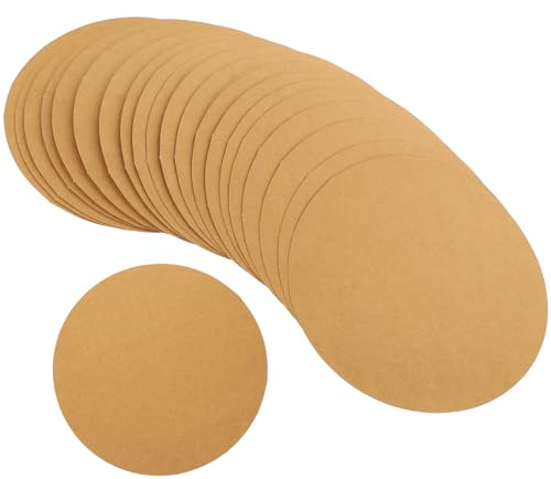 Gatuida Cartulinas Redondas para Pintar 17X17 CM Papel Grueso de Cartón Kraft 40 Piezas para Manualidades DIY Suministros de Dibujo y Pintura Tableros Resistentes para Proyectos
