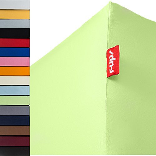r-up Beste Spannbettlaken 140x200-160x220 bis 35cm Höhe viele Farben 95% Baumwolle / 5% Elasthan 230g/m² Oeko-TEX stressfrei auch bei 160cm Breite (grün)