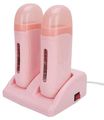 Tragbarer Wachswärmer, professioneller Wachswärmer mit doppelter Enthaarung, 40-W-Haarentfernungsmaschine, elektrische Enthaarungsrolle auf Wachsheizung Home Waxing-Maschine für Reisen und Home(MICH)