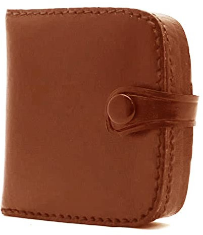 Charmoni - Portefeuille - Porte Monnaie - Multi Poches - en Cuir véritable - pour Homme (Cuir, Marron Clair)