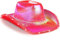 LEEMASING Cowboyhut mit blinkender LED-Krempe, lustig, leuchtender Hut für Hochzeit, Abschlussball, Geburtstag, Party, Halloween (rot)
