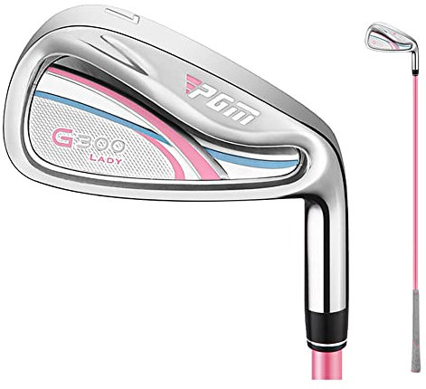 Golfklubbans järn #7 – Golfjärn för kvinnor med stål eller kolskaft för golfklubbor för damer (rosa kolstång)