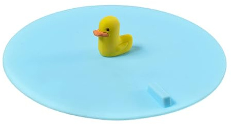 Sink Stopper Silicone Bathtub Stopper,Kitchen Sink Drain Stopper,Bathroom Drain Plug Stopper,Shower Drain Sink Stopper, Laundry Sink Drain Stopper (Blue Bottom+Yellow Duck)