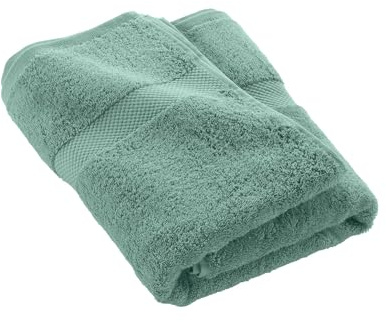 Douceur d'Intérieur Drap de Douche (70 x 130 cm) Elegance Celadon, 100% Coton Uni