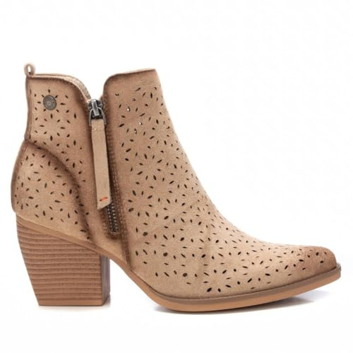 REFRESH - Botín Mujer Beige - Calzado Cómodo y Versátil - Moda casual - Modelo 17251902 (Talla 39)