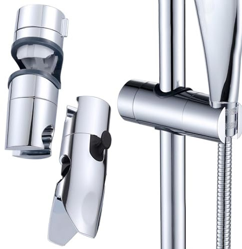 Duschkopfhalterung ohne Bohren - Universal Duschhalterung für 18-25mm Brausestangen, Verstellbar Brausehalter,360° Drehbar Duschkopf halterung