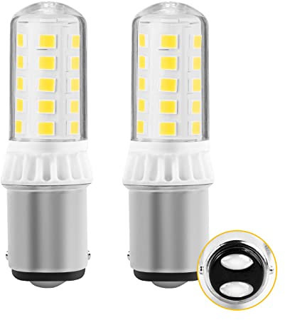 B15D LED Lampe 12V-24V AC, 3W 400 Lumen, Flimmerfrei, CRI85 – B15 Bajonett-Doppelkontakt Für Beleuchtung von Niederspannungsgeräten Boote, Garten- & Landschaftsbeleuchtung (Kaltweiß 6000K, 2er-Set)